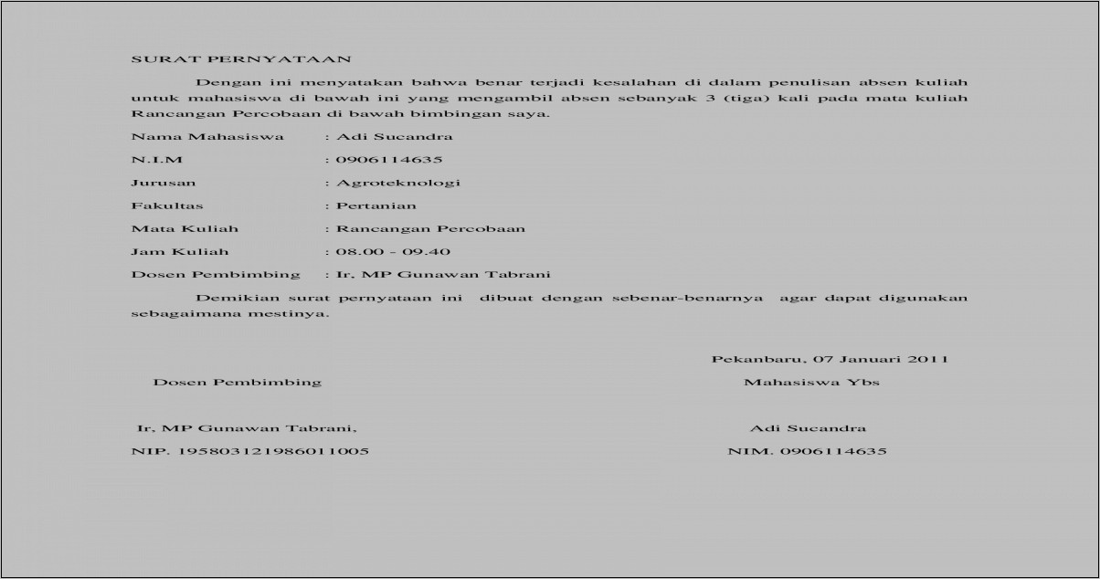 Detail Contoh Surat Pernyataan Tidak Akan Terlambat Masuk Kerja Nomer 25