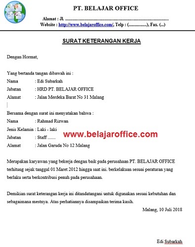 Detail Contoh Surat Pernyataan Tidak Bekerja Lagi Nomer 4