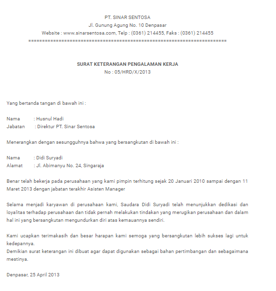 Download Contoh Surat Pernyataan Tidak Bekerja Lagi Diperusahaan Nomer 37