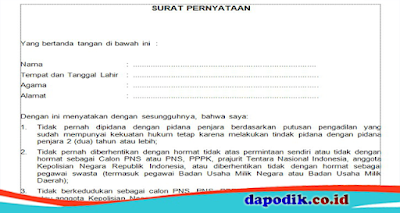 Detail Contoh Surat Pernyataan Tidak Berkedudukan Sebagai Pns Nomer 24