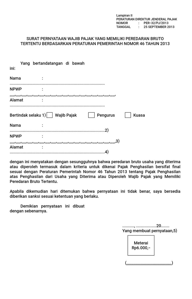 Detail Contoh Surat Pernyataan Tidak Berpenghasilan Untuk Pajak Nomer 10