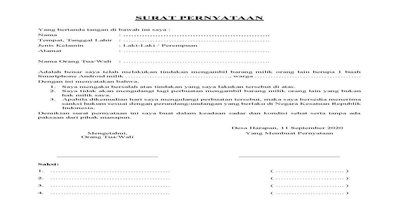 Detail Contoh Surat Pernyataan Tidak Mengulangi Kesalahan Dalam Bekerja Nomer 39