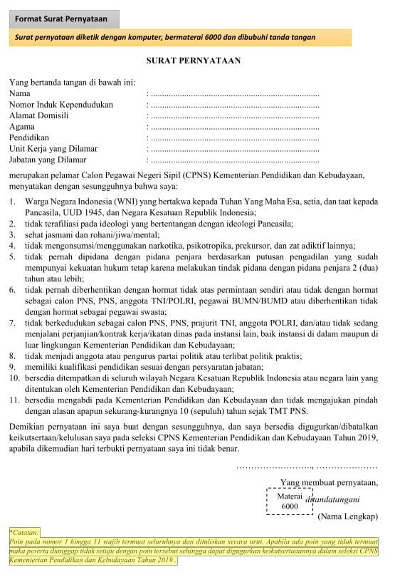 Detail Contoh Surat Pernyataan Tidak Menuntut Pns Nomer 23