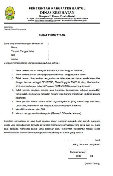 Detail Contoh Surat Pernyataan Tidak Menuntut Pns Nomer 30