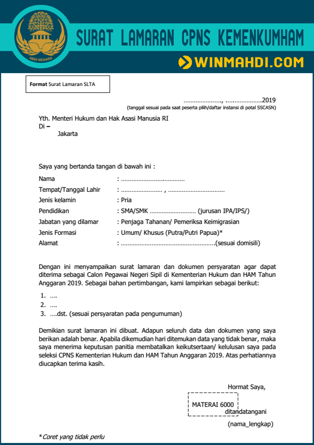 Detail Contoh Surat Pernyataan Untuk Melamar Cpns Nomer 46