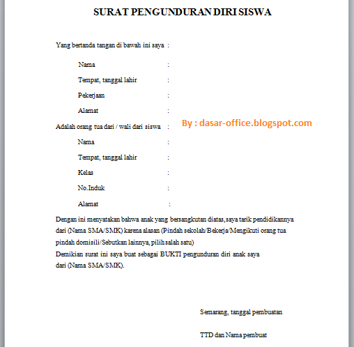 Detail Contoh Surat Pernyataan Untuk Sekolah Nomer 44