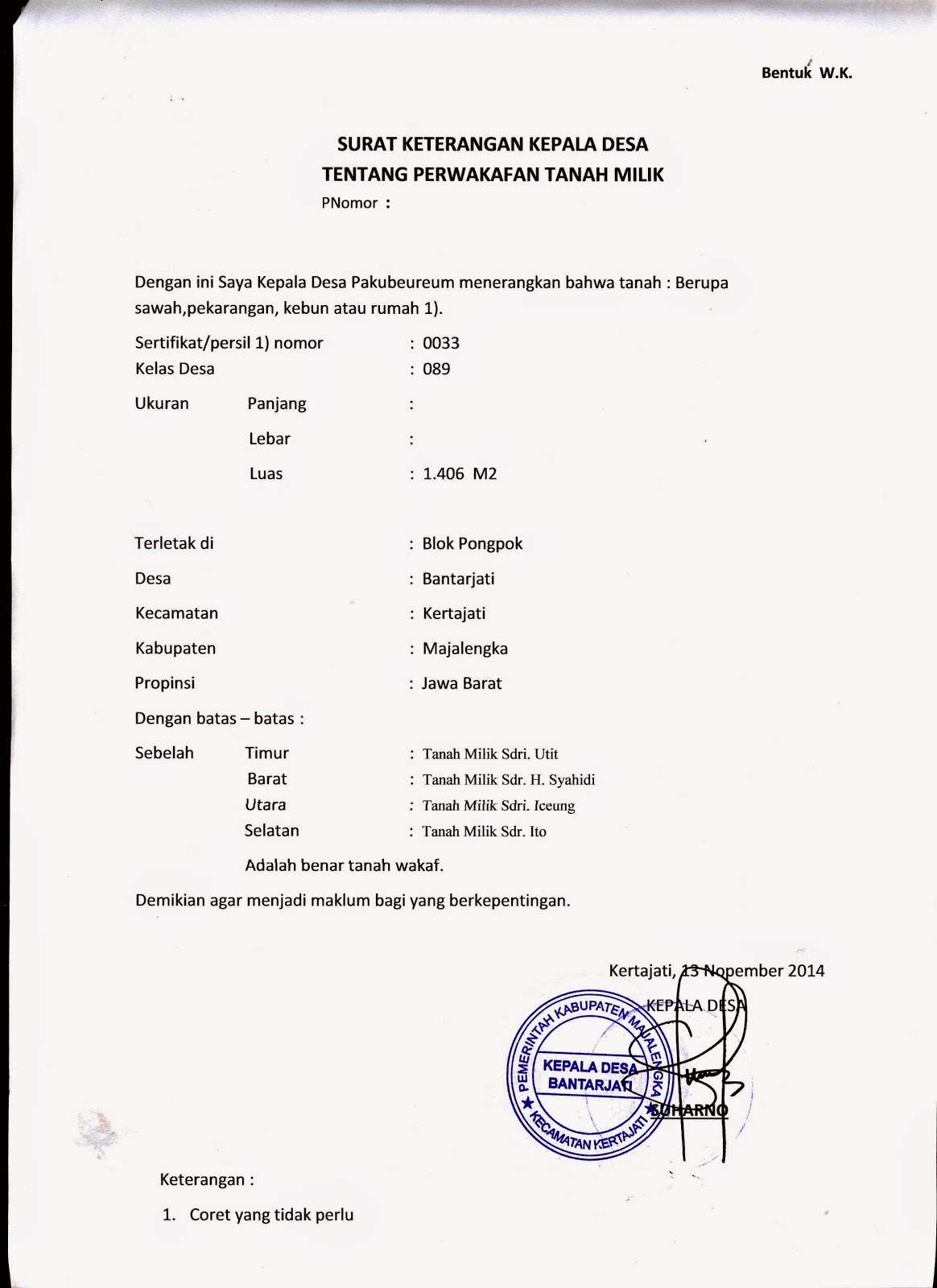 Detail Contoh Surat Pernyataan Wakaf Untuk Mushola Nomer 8