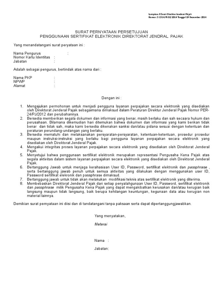Detail Contoh Surat Perpanjangan Sertifikat Elektronik Nomer 15