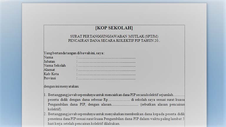 Detail Contoh Surat Pertanggungjawaban Mutlak Kepala Sekolah Nomer 36