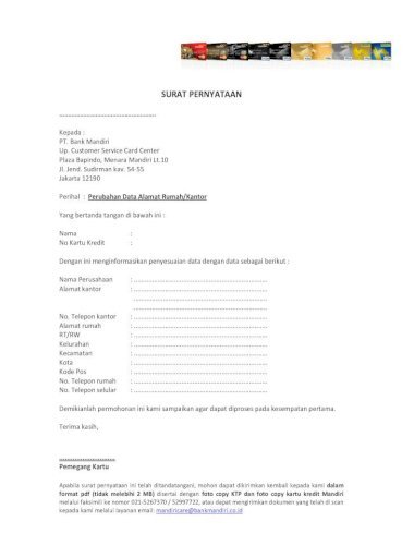 Detail Contoh Surat Perubahan Alamat Nomer 44