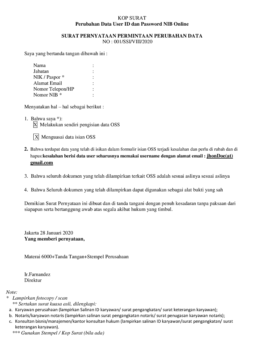 Detail Contoh Surat Perubahan Alamat Kantor Nomer 12