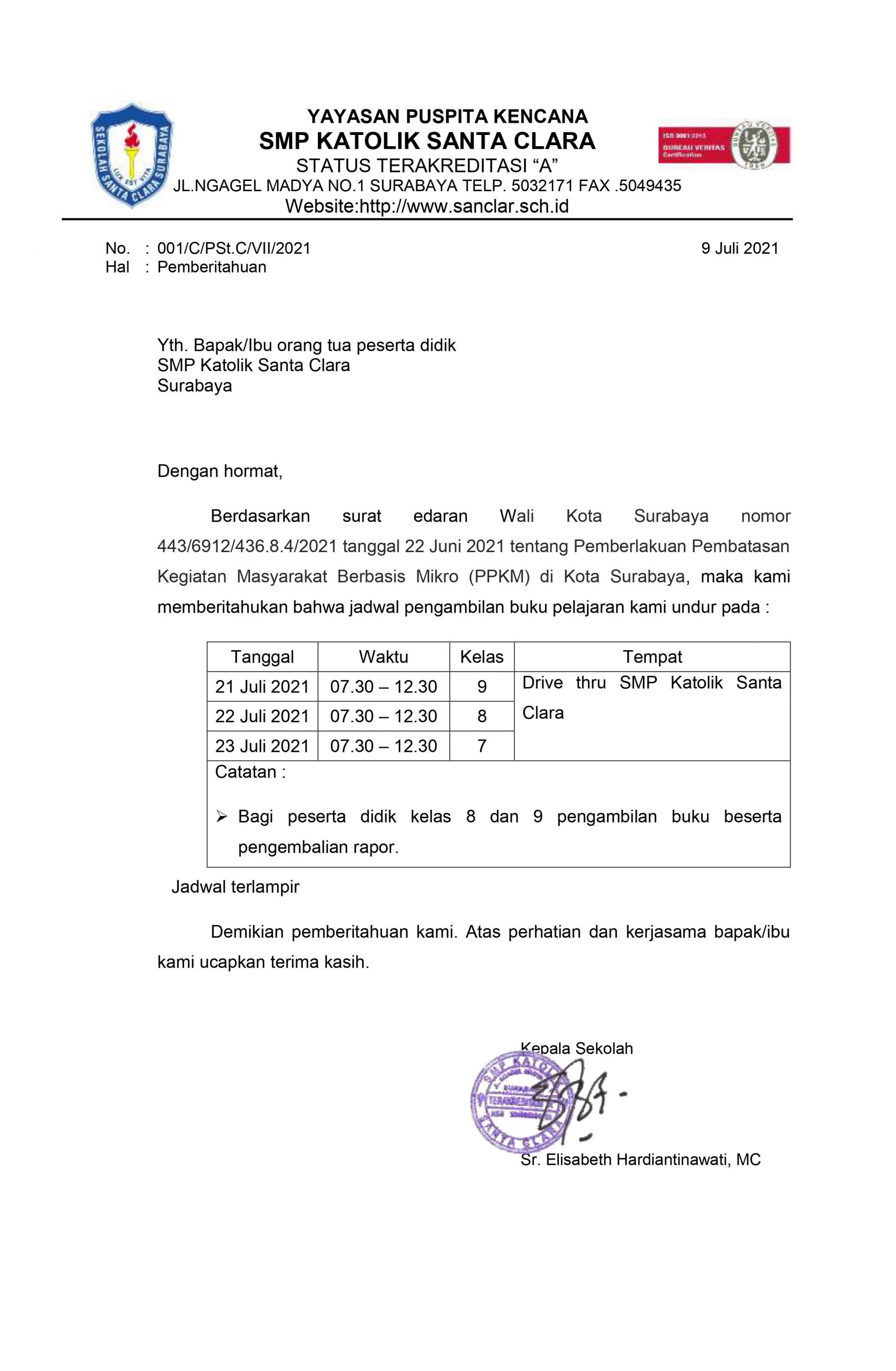 Detail Contoh Surat Perubahan Jadwal Kegiatan Nomer 37