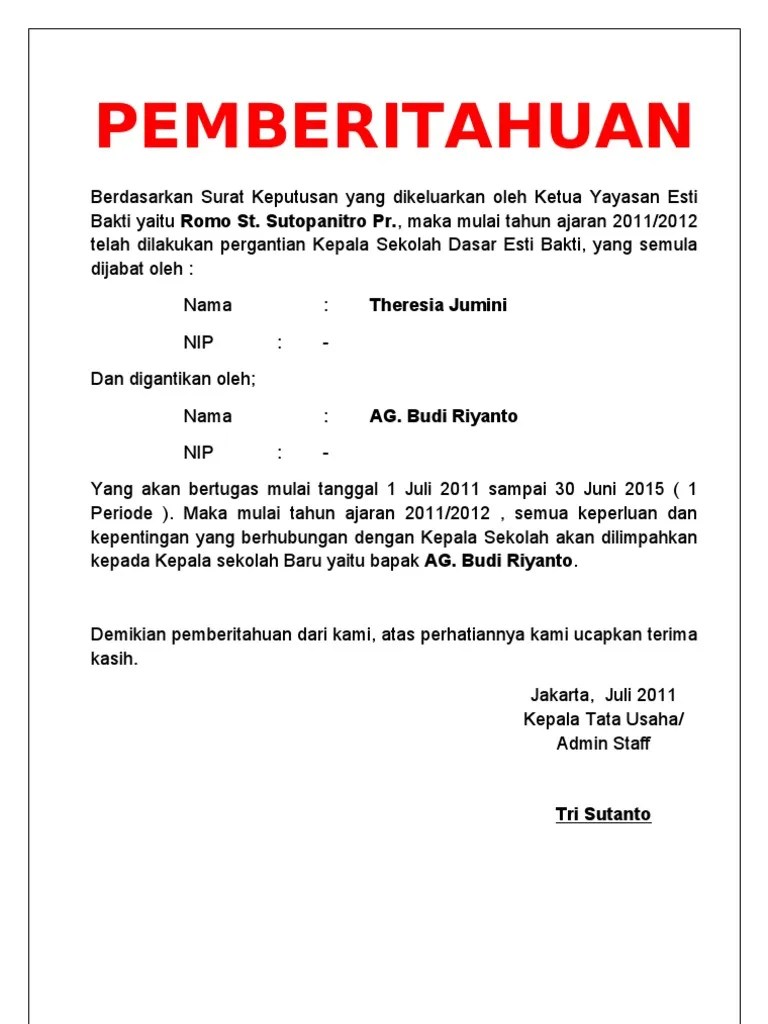 Detail Contoh Surat Perubahan Rekening Nomer 52