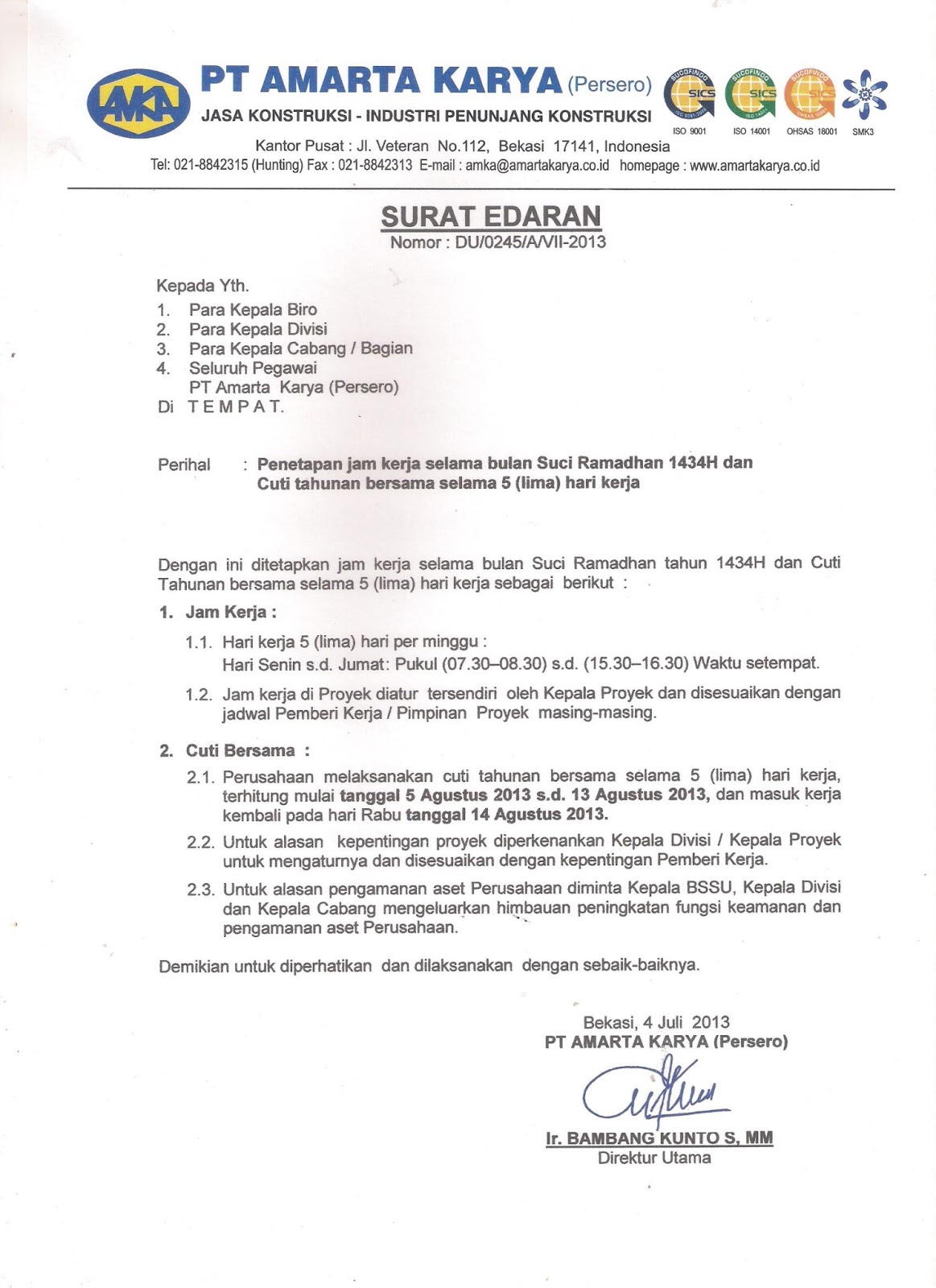 Detail Contoh Surat Perusahaan Nomer 13