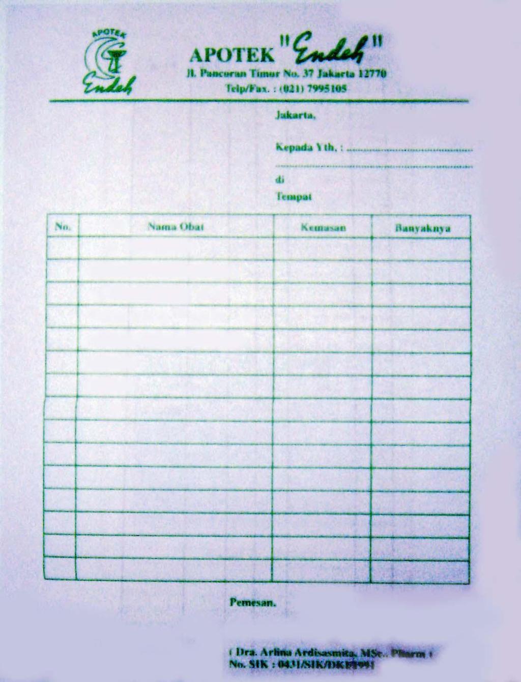 Detail Contoh Surat Pesanan Obat Nomer 49