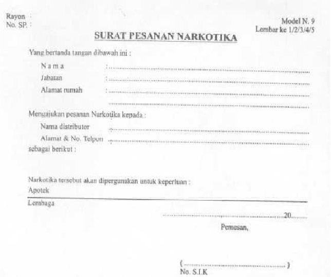 Detail Contoh Surat Pesanan Prekursor Nomer 42