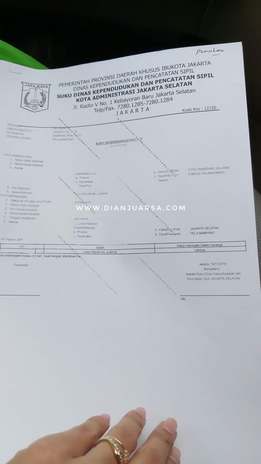Detail Contoh Surat Pindah Penduduk Antar Kabupaten Nomer 49