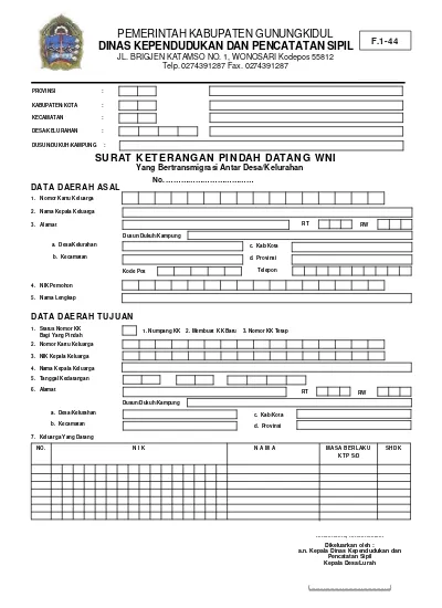 Detail Contoh Surat Pindah Penduduk Antar Provinsi Nomer 34