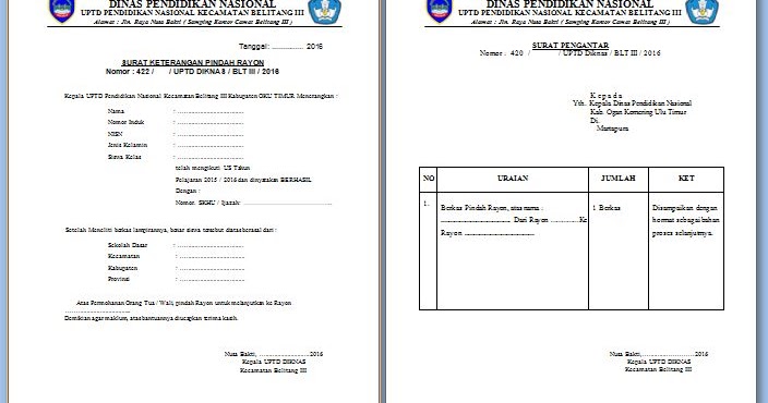 Detail Contoh Surat Pindah Sekolah Dari Dinas Pendidikan Nomer 51