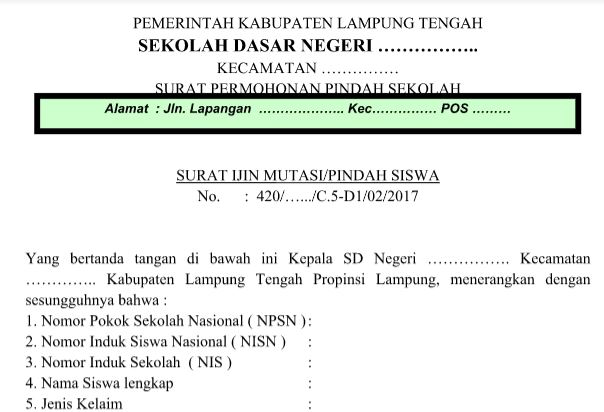 Detail Contoh Surat Pindah Sekolah Sma Nomer 31