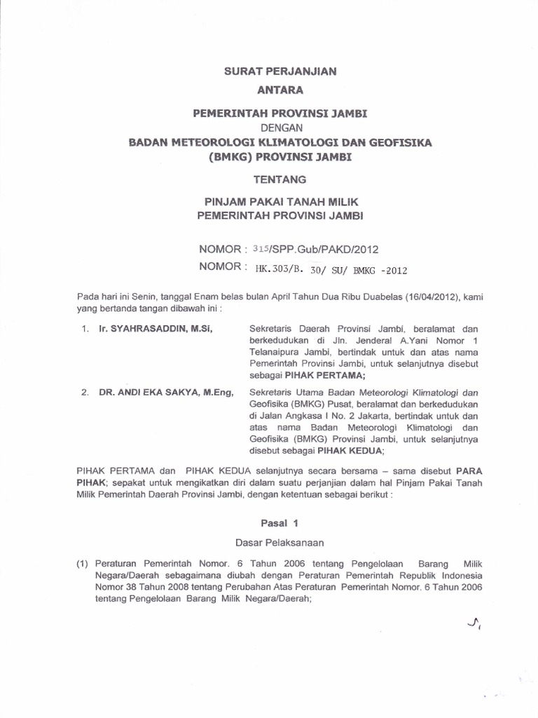 Detail Contoh Surat Pinjam Pakai Tanah Pemerintah Nomer 3