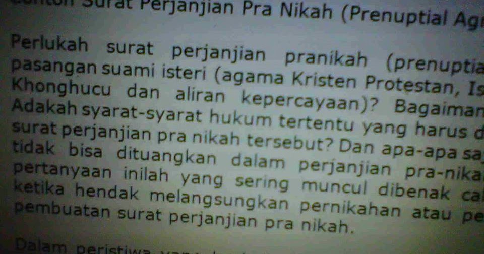 Detail Contoh Surat Pra Nikah Nomer 26