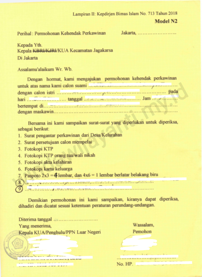 Detail Contoh Surat Pra Nikah Nomer 41