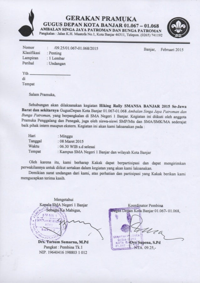 Detail Contoh Surat Pramuka Nomer 4