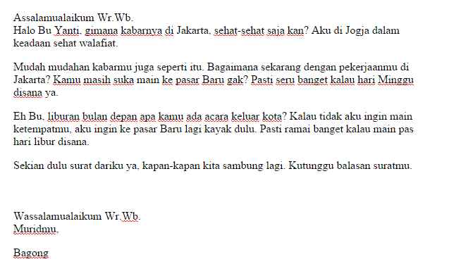 Detail Contoh Surat Pribadi Nomer 49