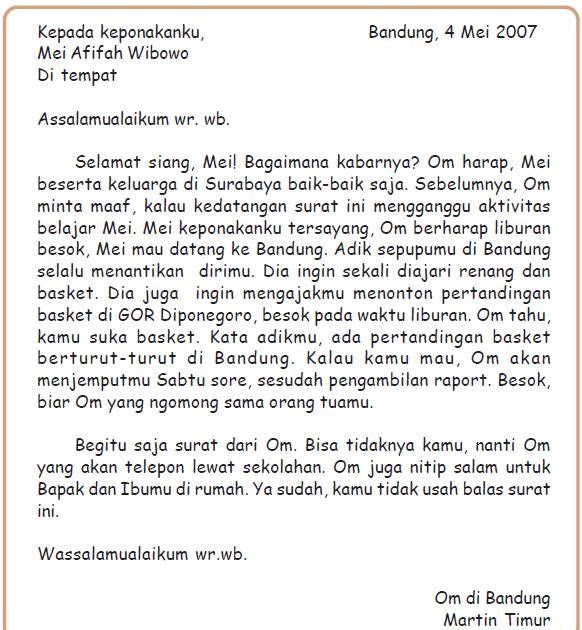 Detail Contoh Surat Pribadi Berbahasa Inggris Nomer 22