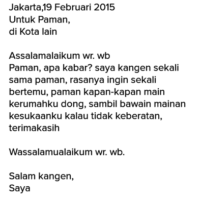 Contoh Surat Pribadi Bersifat Kekeluargaan - KibrisPDR