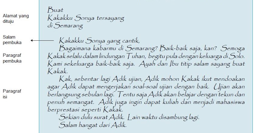 Detail Contoh Surat Pribadi Bersifat Kekeluargaan Nomer 3