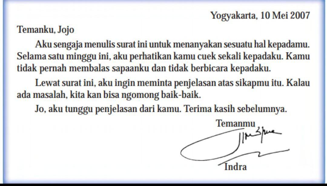 Detail Contoh Surat Pribadi Buat Teman Nomer 8