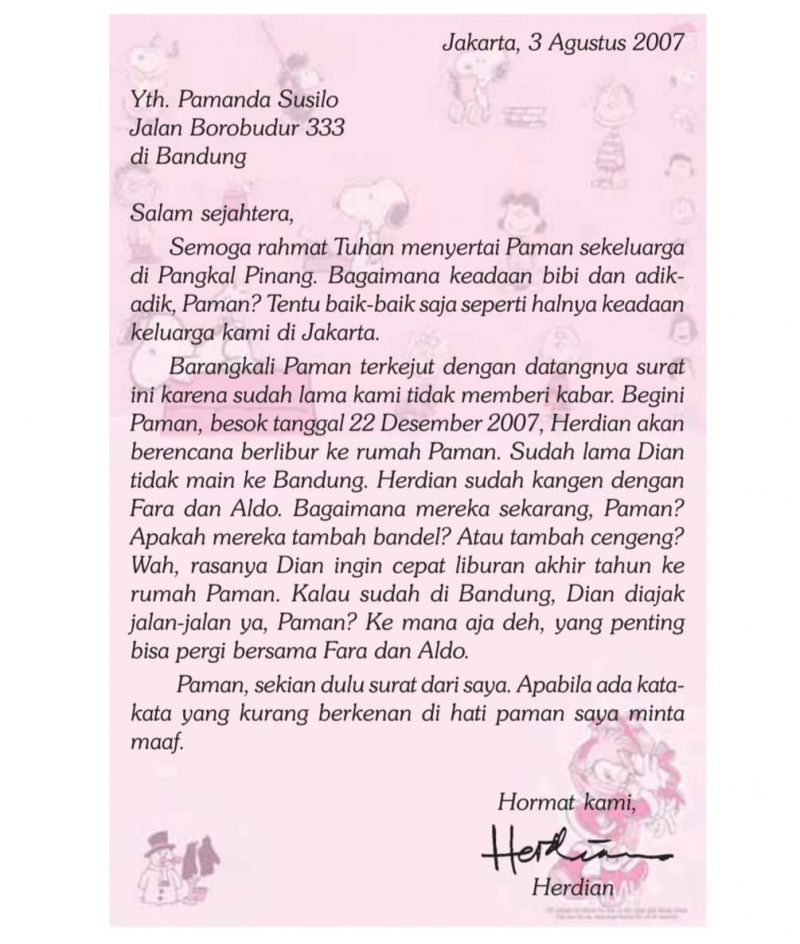 Detail Contoh Surat Pribadi Kepada Kakak Nomer 49