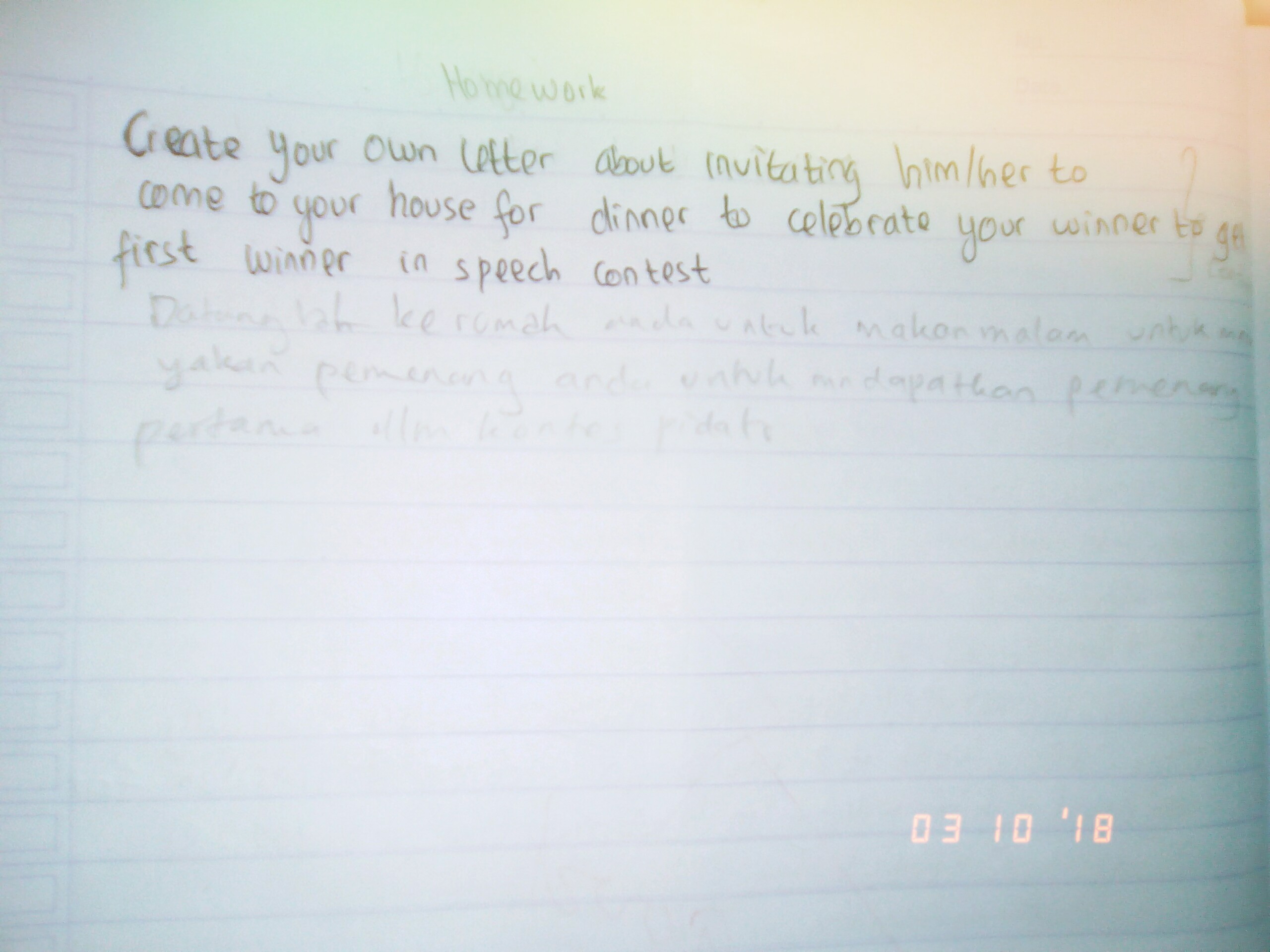 Detail Contoh Surat Pribadi Singkat Dalam Bahasa Inggris Nomer 45