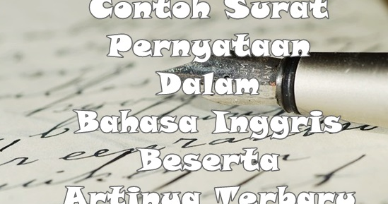 Detail Contoh Surat Pribadi Singkat Dalam Bahasa Inggris Nomer 46