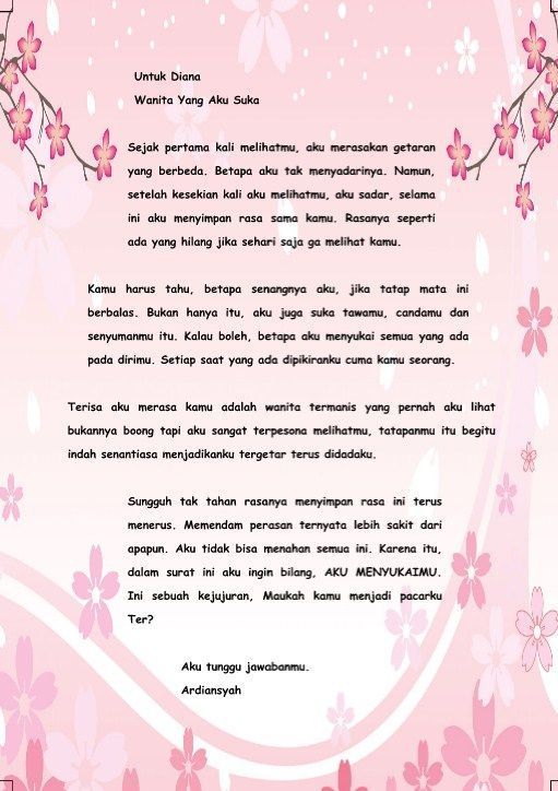 Detail Contoh Surat Pribadi Tentang Cinta Nomer 9