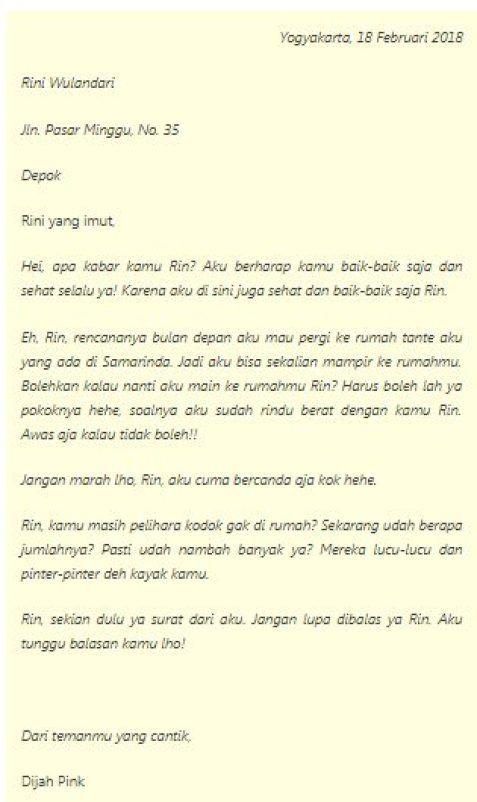 Detail Contoh Surat Pribadi Untuk Ayah Nomer 27