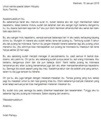 Detail Contoh Surat Pribadi Untuk Kakak Nomer 55