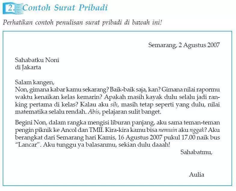 Detail Contoh Surat Pribadi Untuk Kakak Dalam Bahasa Inggris Nomer 14