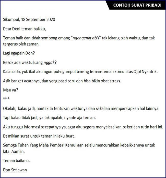 Detail Contoh Surat Pribadi Untuk Keluarga Nomer 14