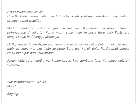 Detail Contoh Surat Pribadi Yang Singkat Nomer 8