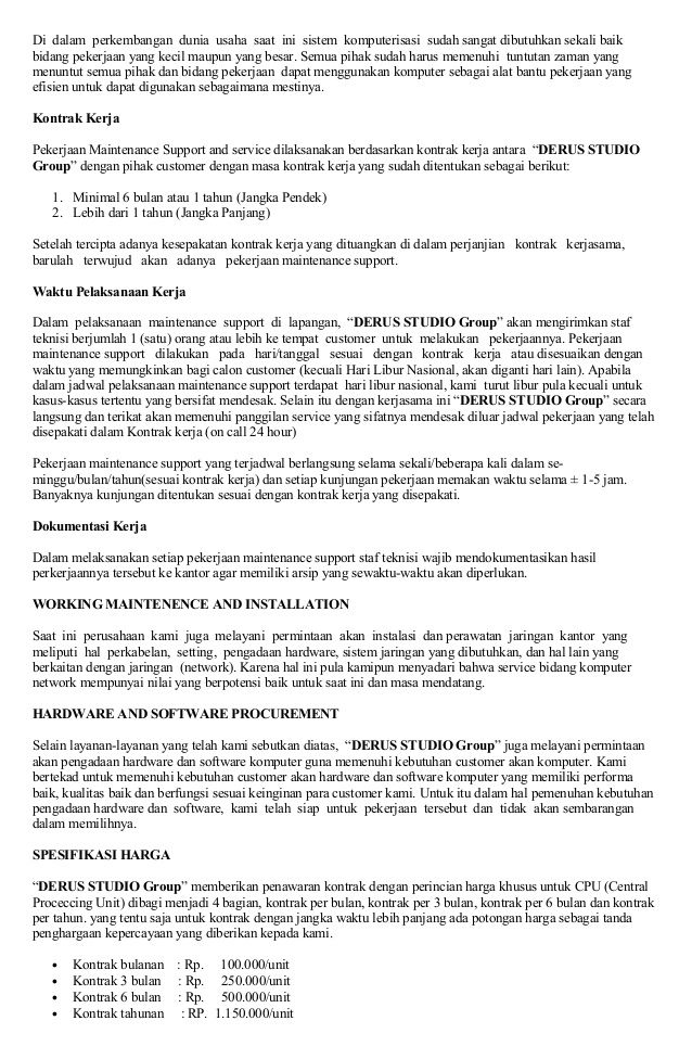 Detail Contoh Surat Proposal Penawaran Kerjasama Nomer 50