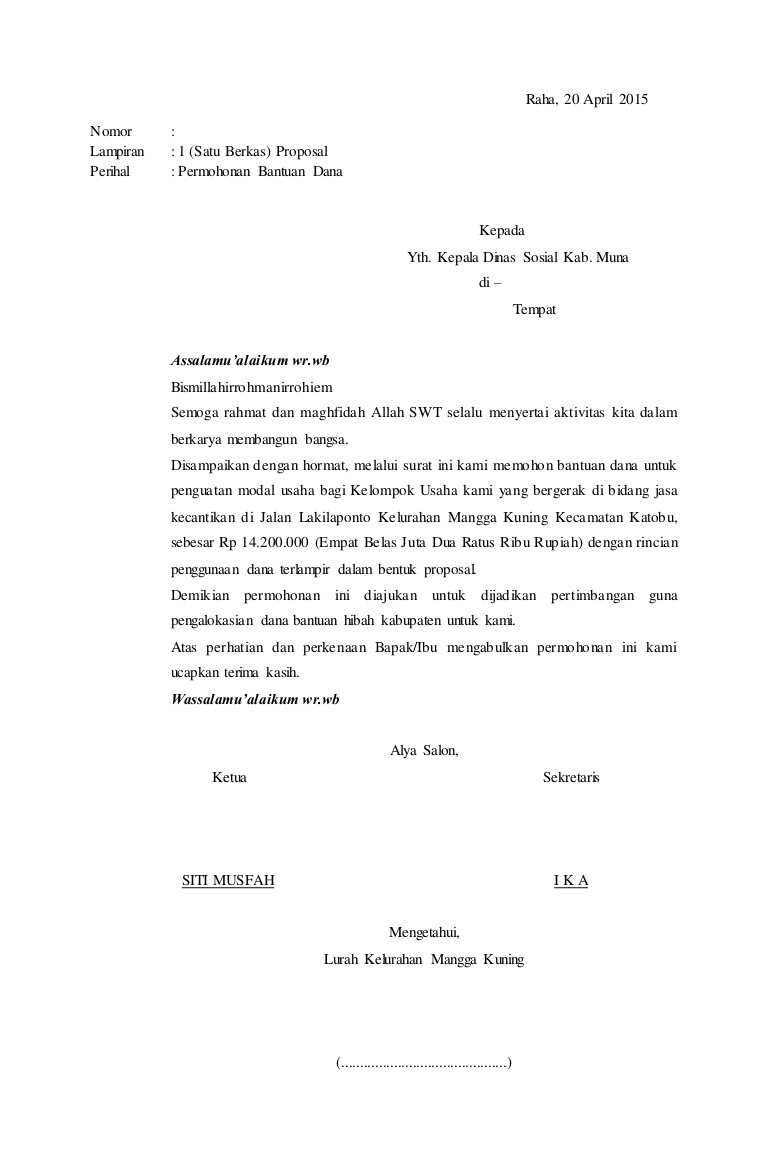 Detail Contoh Surat Proposal Usaha Nomer 9