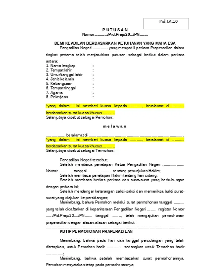 Detail Contoh Surat Putusan Nomer 43