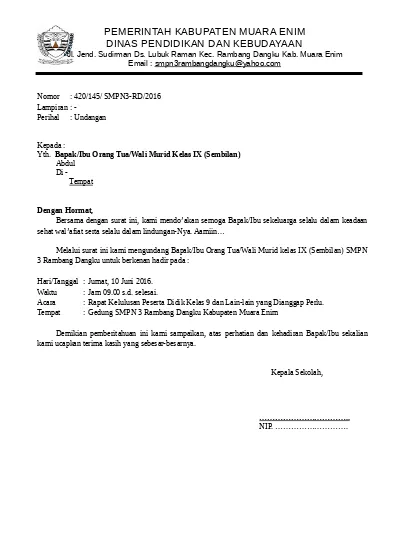 Detail Contoh Surat Rapat Nomer 29