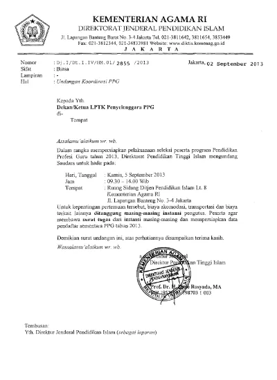 Detail Contoh Surat Rapat Koordinasi Nomer 12