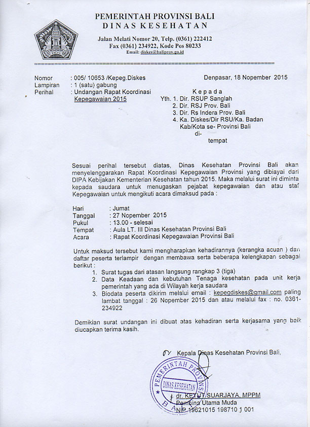 Detail Contoh Surat Rapat Koordinasi Nomer 23