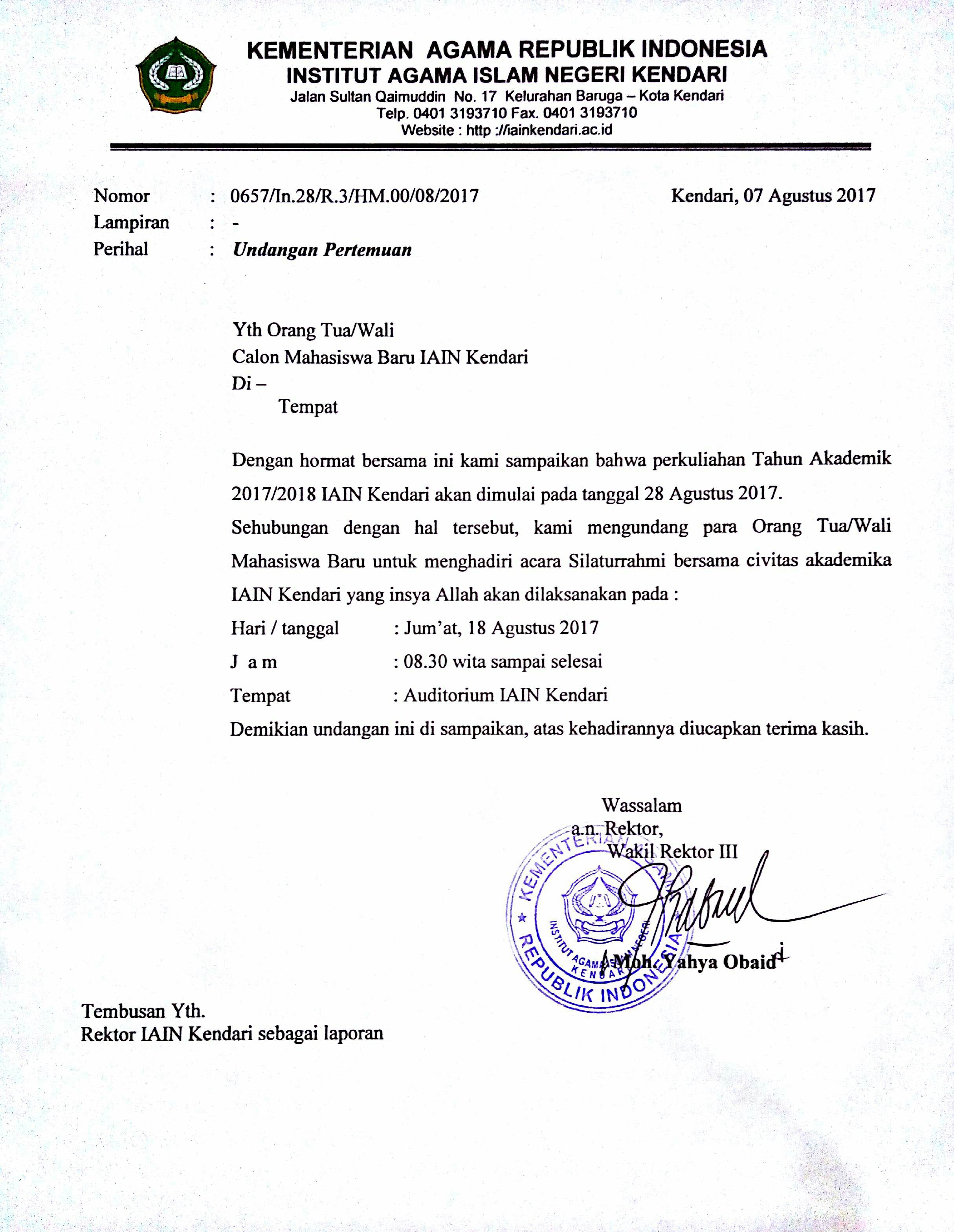 Detail Contoh Surat Rapat Orang Tua Nomer 8