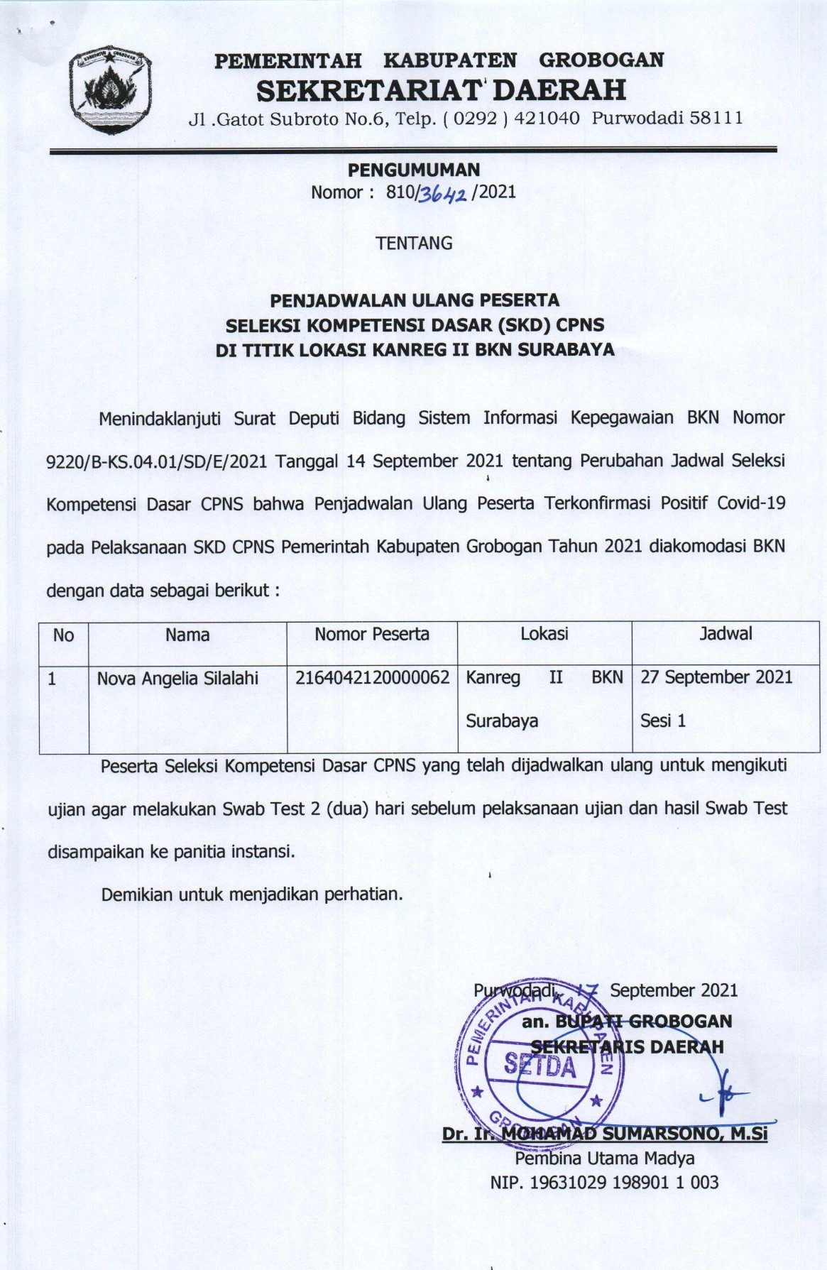 Detail Contoh Surat Rapid Test Negatif Nomer 25